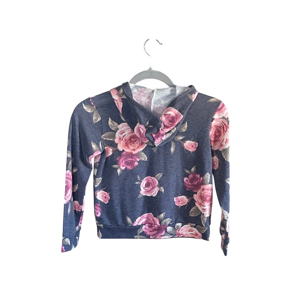 Girls BOHO Floral Hoodie Small 6-7